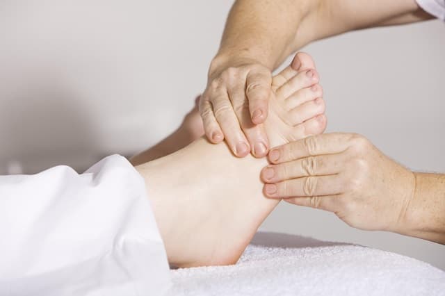 Relaxing foot massage therapy